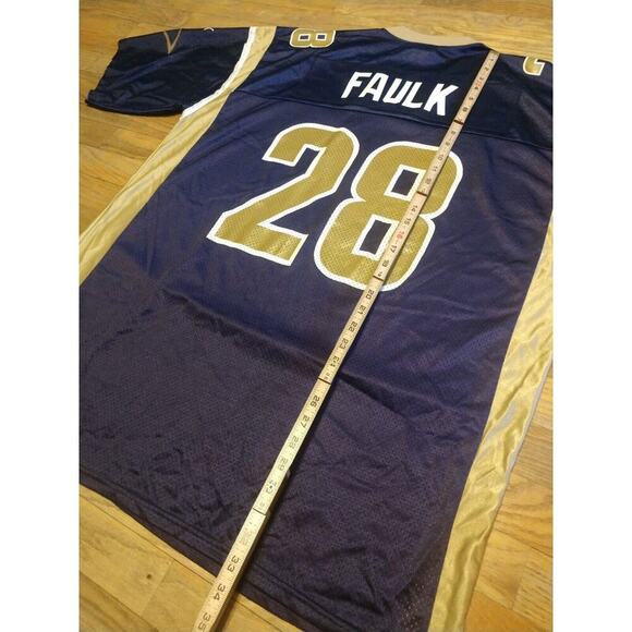 Vintage Marshall Faulk Jersey Los Angeles Rams Puma Men's 2XL Blue NFL Football - Picture 4 of 6